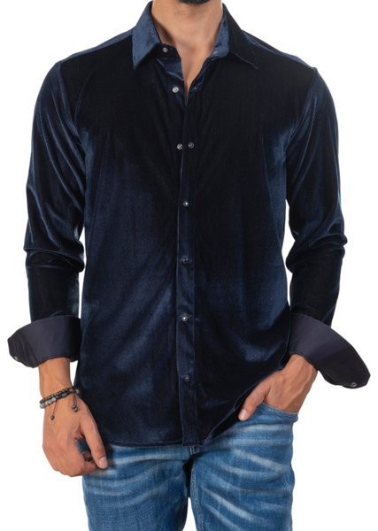 Blue velvet best sale shirt mens