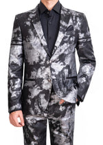 Black Silver Cloud 2-Pcs Suit