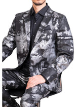 Black Silver Cloud 2-Pcs Suit