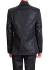 Black Snakeskin 2-Pcs Suit