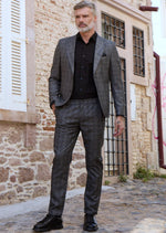 Gray Plaid Tailored Performance Suit