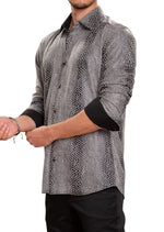 Gray Alligator Print Shirt