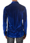 Blue Tonal Stripe Velvet Shirt