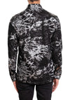 Black Shattered Foil Knit Shirt