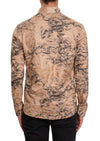 Beige Shattered Foil Knit Shirt