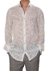 White Barocco Lace Sheer Shirt