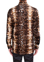 Brown Degraded Snake Print Shirt