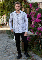 White Snake Foil Knit Shirt