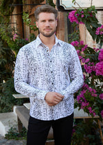 White Snake Foil Knit Shirt