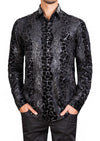 Black Alligator Velvet Shirt