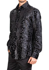 Black Alligator Velvet Shirt