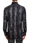 Black Alligator Velvet Shirt