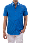 Royal Blue Double Buckle Shirt