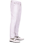 White Buckle Studded Tech Pants