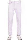 White Buckle Studded Tech Pants