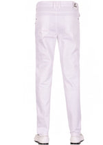 White Buckle Studded Tech Pants