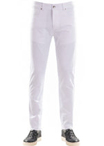 White Pipe Detailed Tech Pants