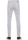 White Silver "V-metal 2" Tech Pants