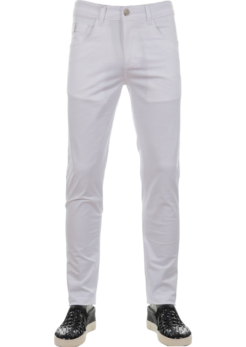 White Silver "V-metal 2" Tech Pants