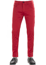 Red Silver "V-metal 2" Tech Pants