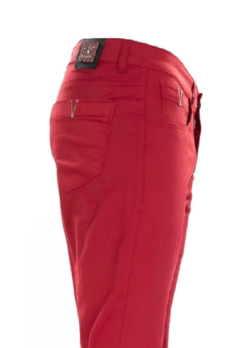 Red Silver "V-metal 2" Tech Pants