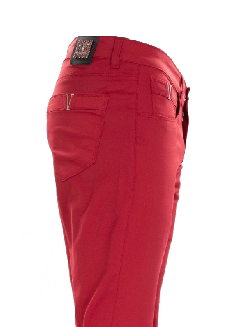 Red Silver "V-metal 2" Tech Pants