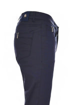 Navy Silver "V-metal 2" Tech Pants