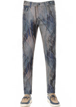 Blue Abstract Printed Jeans