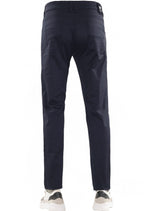 Navy Quilted Zipper Tech Pants