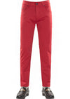 Red Quilted Zipper Tech Pants