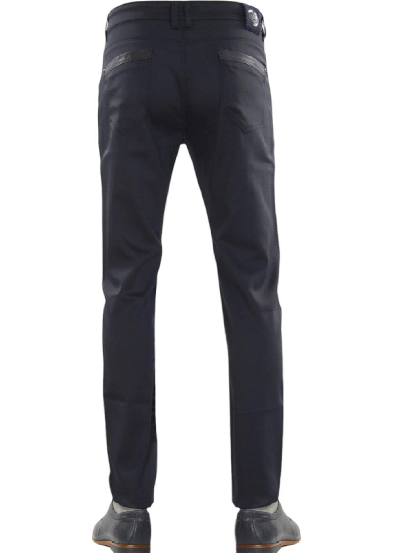 Navy Square Buckle Tech Pants