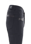 Navy Square Buckle Tech Pants