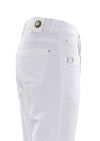 White Square Buckle Tech Pants