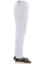 White Square Buckle Tech Pants