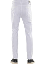 White Square Buckle Tech Pants