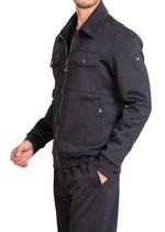 Black Interlock Jersey 2-pcs Tracksuit