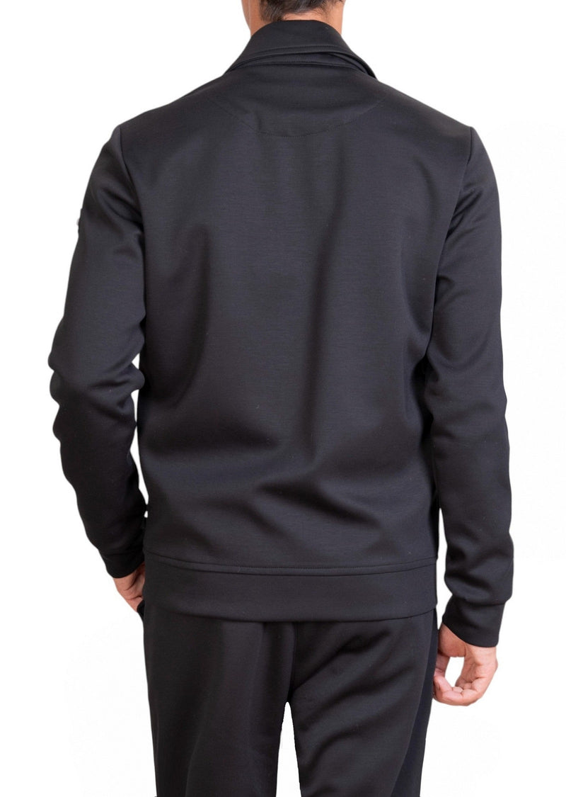 Black Interlock Jersey 2-pcs Tracksuit