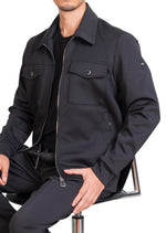 Black Interlock Jersey 2-pcs Tracksuit