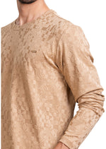 Beige Diamond Collage Knit Sweater