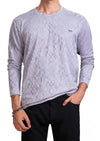 Gray Diamond Collage Knit Sweater