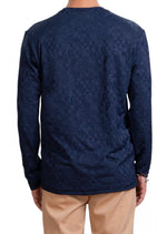 Navy Diamond Collage Knit Sweater