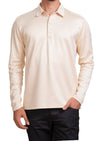 Beige Bark Print Tech Polo