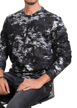 Black Silver Cloud Tech Sweater