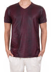 Burgundy Alligator Suede Tee