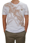 White Beige Cloud Print Tee