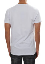 White Front Panel Buckle Tee