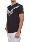 Black Fleur De Lis & Bandana Print Tee