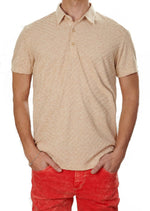 Beige Square Luxe Knit Polo