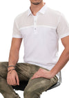 White Partial Lace Detailed Polo