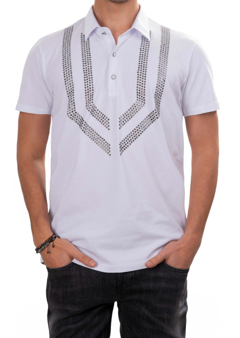 White Victory Rhinestone Tee